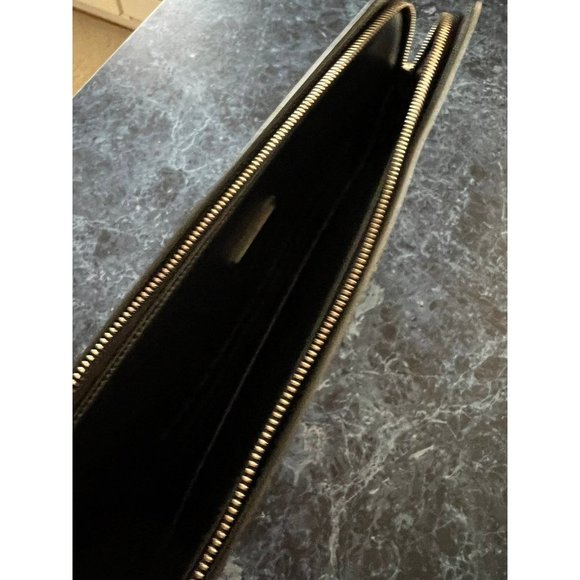 Prada Saffiano Logo Leather Document Briefcase Black $1,720 - Picture 3 of 9